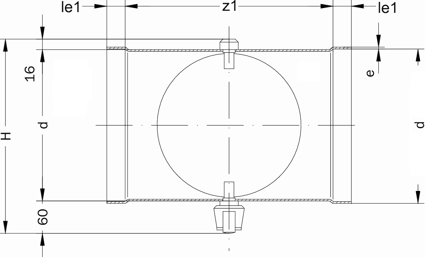 Дроcсельный клапан со ступенчатой регулировкой PPs d50