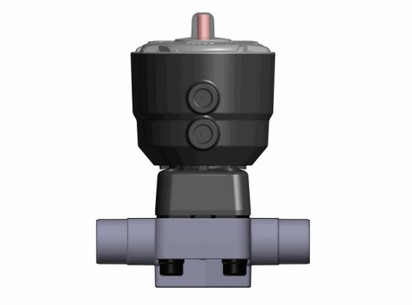 Фотография Мембранный клапан с пневмопривдом, PN10, DK, FKM, FIP d25 (DN20)