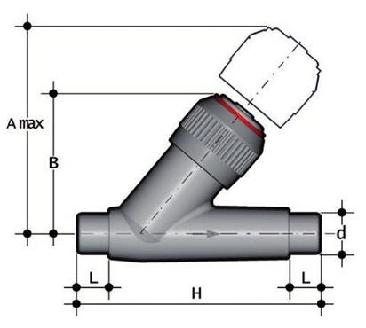 Фото Угловой обратный клапан VR с втулочными окончаниями, EPDM, FIP d25 (DN20)