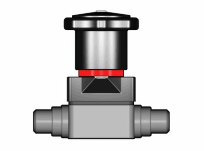 Фотография Компактный мембранный клапан с пневмоприводом, CM, FKM, FIP d20 (DN15)